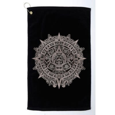 Aztec Sun Calendar Aztec Sun Stone Mayan Sun Symbol Golf Towel