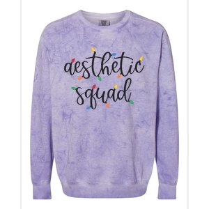 Aesthetic Squad Christmas Lights Happy Holiday Season Colorblast Crewneck Sweatshirt