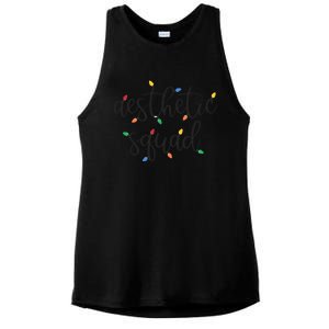 Aesthetic Squad Christmas Lights Happy Holiday Season Ladies PosiCharge Tri-Blend Wicking Tank