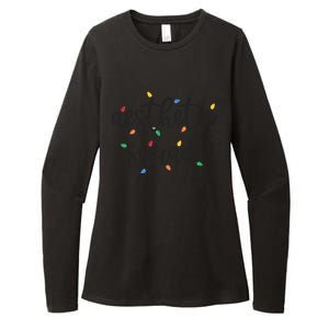 Aesthetic Squad Christmas Lights Happy Holiday Season Womens CVC Long Sleeve Shirt