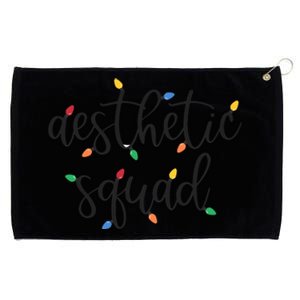 Aesthetic Squad Christmas Lights Happy Holiday Season Grommeted Golf Towel