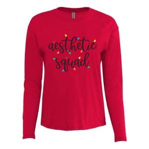 Aesthetic Squad Christmas Lights Happy Holiday Season Womens Cotton Relaxed Long Sleeve T-Shirt