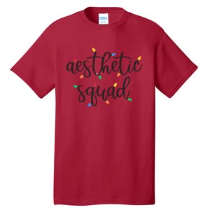 Aesthetic Squad Christmas Lights Happy Holiday Season Tall T-Shirt