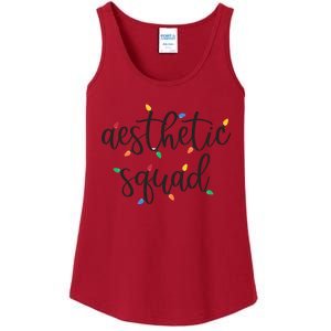 Aesthetic Squad Christmas Lights Happy Holiday Season Ladies Essential Tank