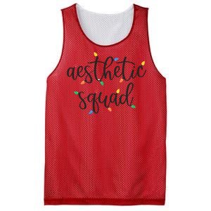 Aesthetic Squad Christmas Lights Happy Holiday Season Mesh Reversible Basketball Jersey Tank