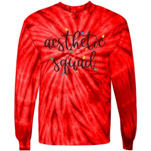 Aesthetic Squad Christmas Lights Happy Holiday Season Tie-Dye Long Sleeve Shirt