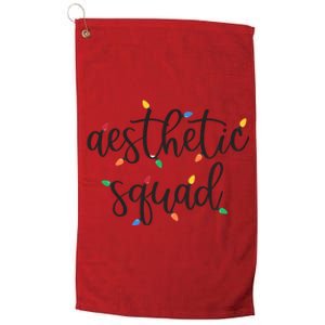 Aesthetic Squad Christmas Lights Happy Holiday Season Platinum Collection Golf Towel