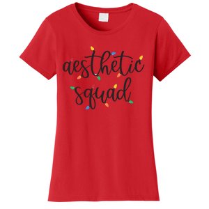 Aesthetic Squad Christmas Lights Happy Holiday Season Women's T-Shirt