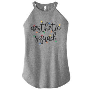 Aesthetic Squad Christmas Lights Happy Holiday Season Women's Perfect Tri Rocker Tank