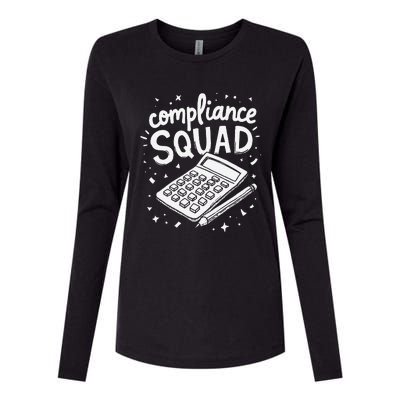 Auditor Squad Compliance Review Finance Auditor Womens Cotton Relaxed Long Sleeve T-Shirt