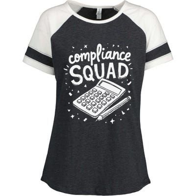 Auditor Squad Compliance Review Finance Auditor Enza Ladies Jersey Colorblock Tee