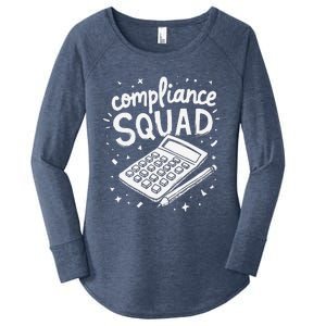 Auditor Squad Compliance Review Finance Auditor Women's Perfect Tri Tunic Long Sleeve Shirt