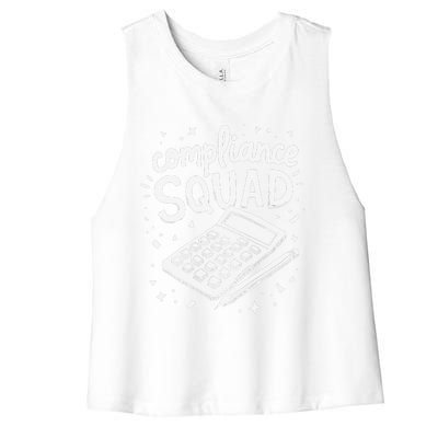 Auditor Squad Compliance Review Finance Auditor Women's Racerback Cropped Tank