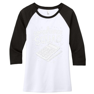 Auditor Squad Compliance Review Finance Auditor Women's Tri-Blend 3/4-Sleeve Raglan Shirt