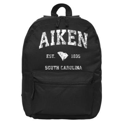 Aiken South Carolina Sc Vintage Athletic Sports 16 in Basic Backpack