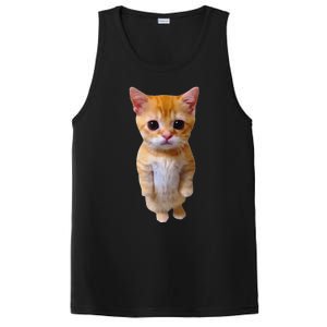 Adorable Standing Cat With Big Eyes And Cute Charm Funny PosiCharge Competitor Tank