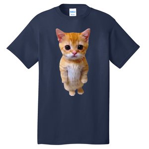 Adorable Standing Cat With Big Eyes And Cute Charm Funny Tall T-Shirt