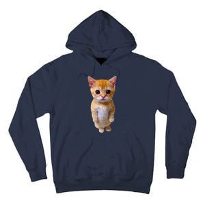 Adorable Standing Cat With Big Eyes And Cute Charm Funny Tall Hoodie