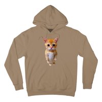 Adorable Standing Cat With Big Eyes And Cute Charm Funny Hoodie