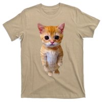 Adorable Standing Cat With Big Eyes And Cute Charm Funny T-Shirt