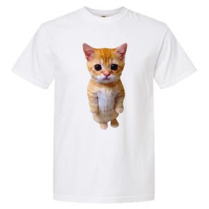 Adorable Standing Cat With Big Eyes And Cute Charm Funny Garment-Dyed Heavyweight T-Shirt