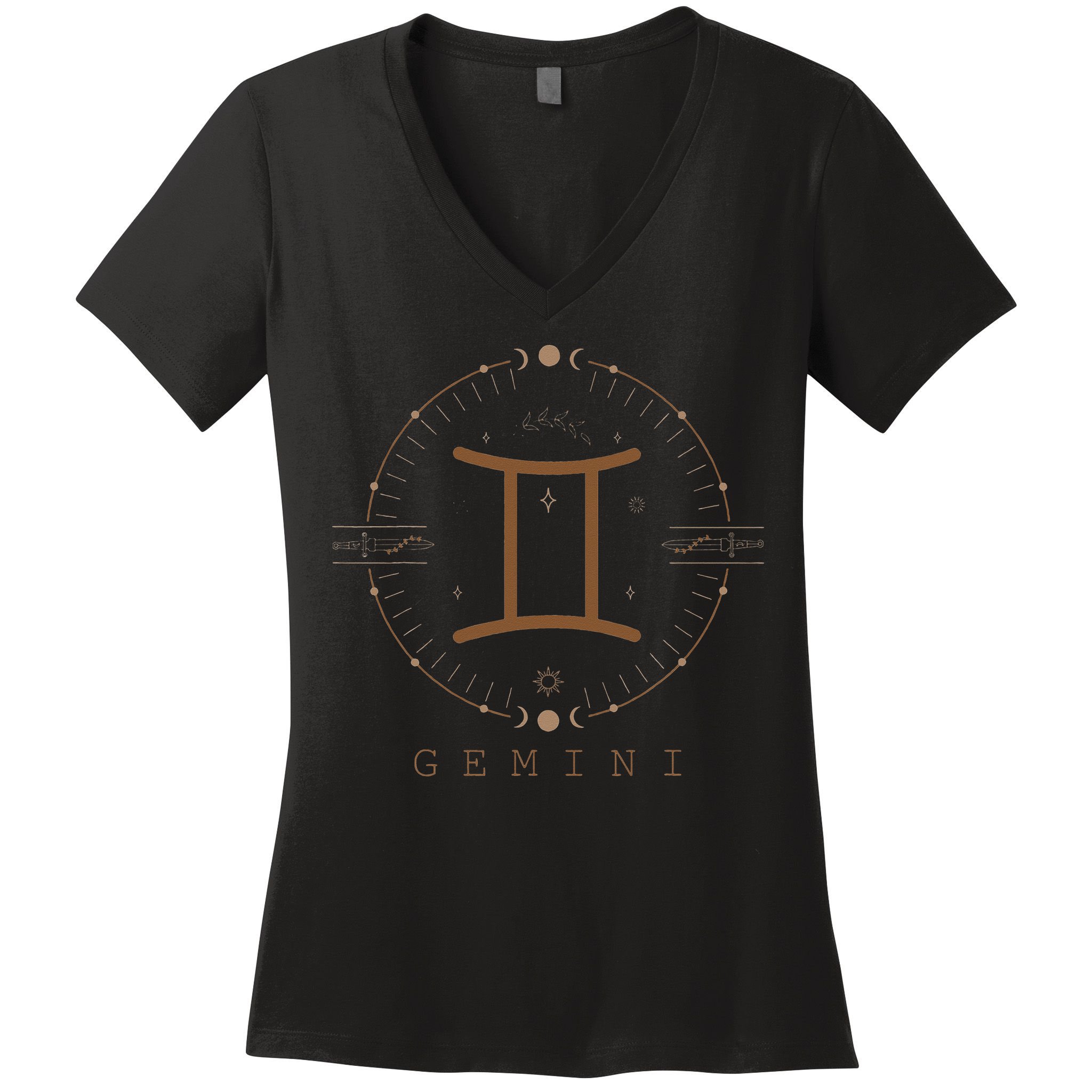 Astrological Stars Celestial Zodiac Sign Aesthetic Gemini Women's V-Neck T-Shirt