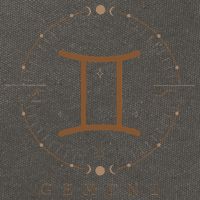 Astrological Stars Celestial Zodiac Sign Aesthetic Gemini Cotton Canvas Backpack