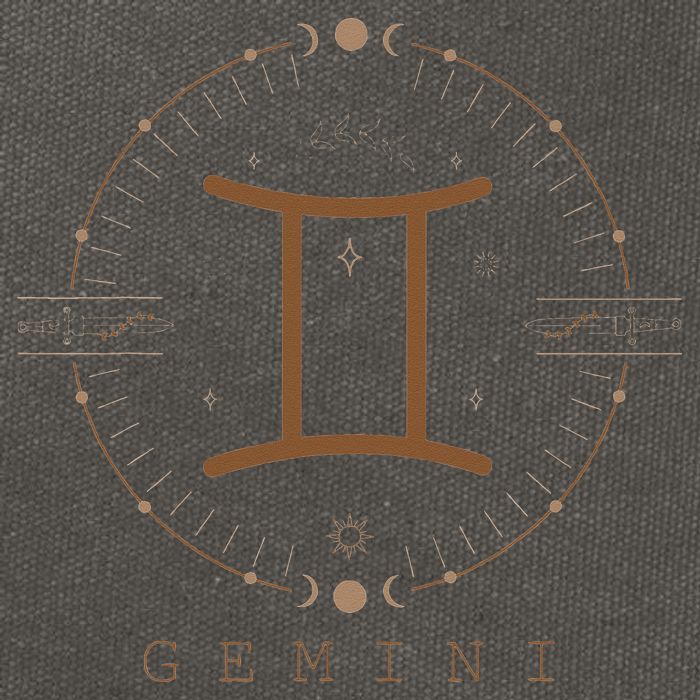 Astrological Stars Celestial Zodiac Sign Aesthetic Gemini Cotton Canvas Backpack