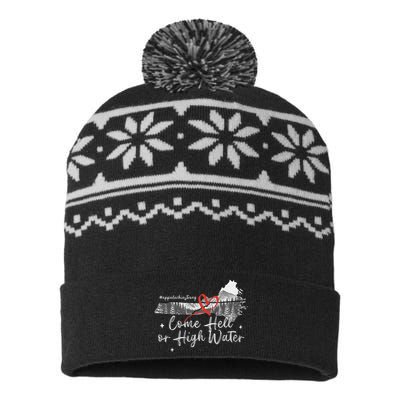 Appalachia Strong Come Hell Or High Water Mountain Nc Vn Tn USA-Made Snowflake Beanie