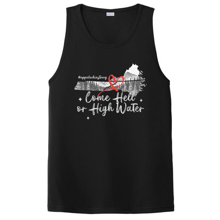 Appalachia Strong Come Hell Or High Water Mountain Nc Vn Tn PosiCharge Competitor Tank