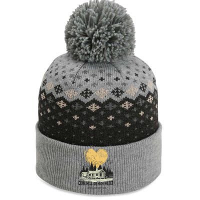 Appalachia Strong Come Hell Or High Water Mountain The Baniff Cuffed Pom Beanie