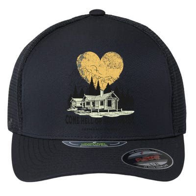 Appalachia Strong Come Hell Or High Water Mountain Flexfit Unipanel Trucker Cap