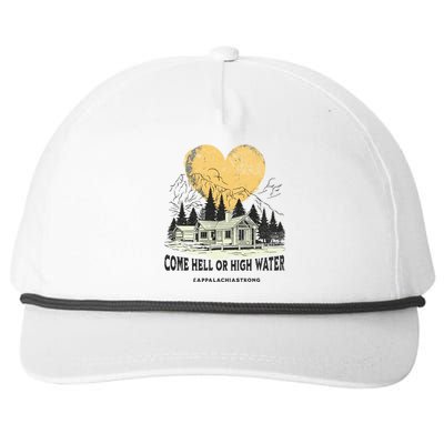 Appalachia Strong Come Hell Or High Water Mountain Snapback Five-Panel Rope Hat