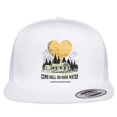 Appalachia Strong Come Hell Or High Water Mountain Flat Bill Trucker Hat