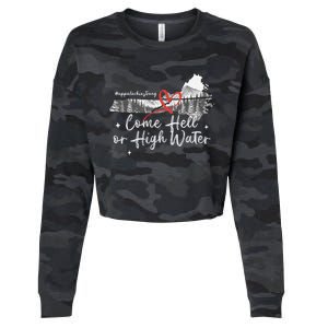 Appalachia Strong Come Hell Or High Water Mountain Cropped Pullover Crew