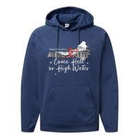 Appalachia Strong Come Hell Or High Water Mountain Performance Fleece Hoodie