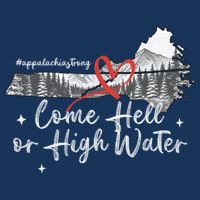 Appalachia Strong Come Hell Or High Water Mountain Flat Bill Trucker Hat