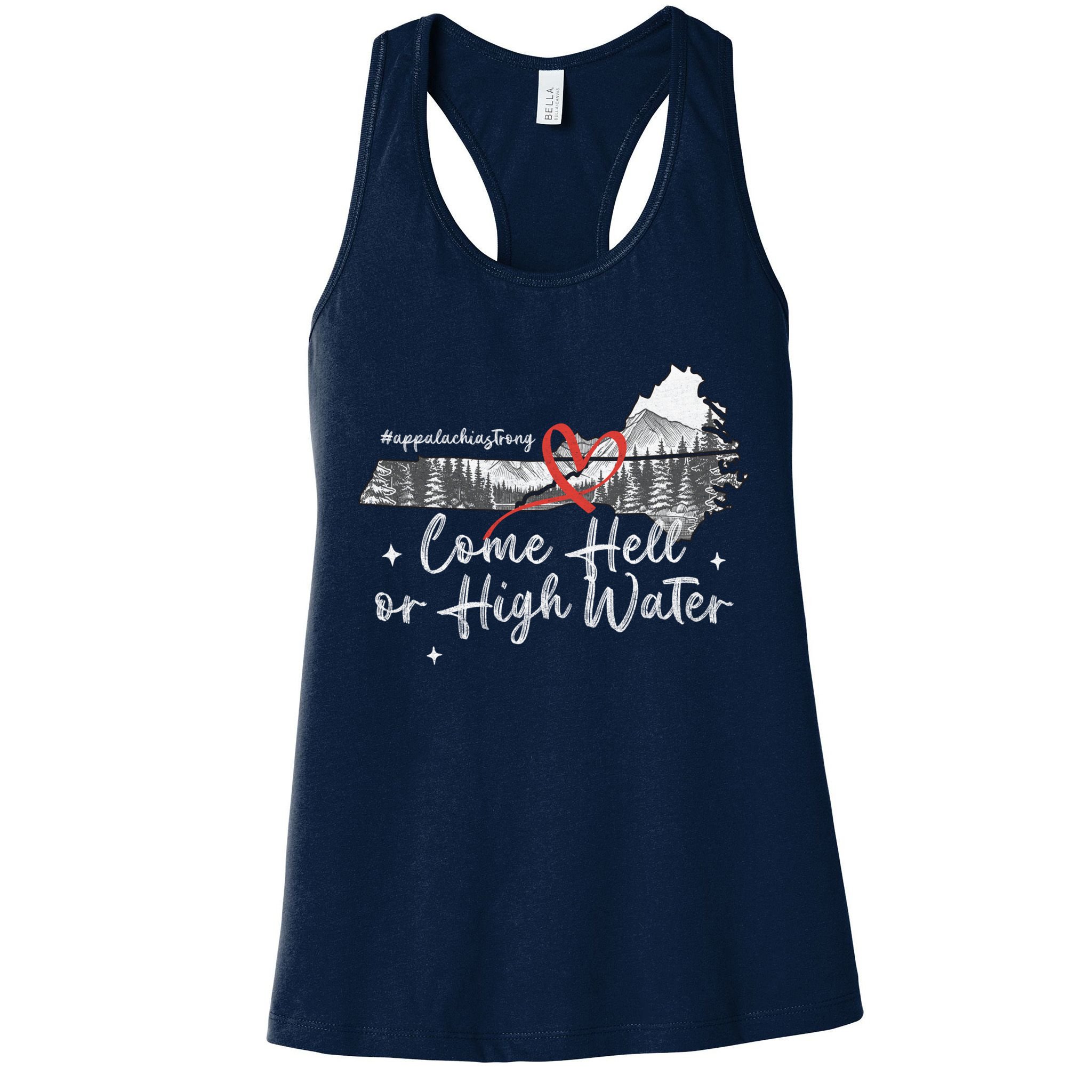 Appalachia Strong Come Hell Or High Water Mountain Womens Tank Top