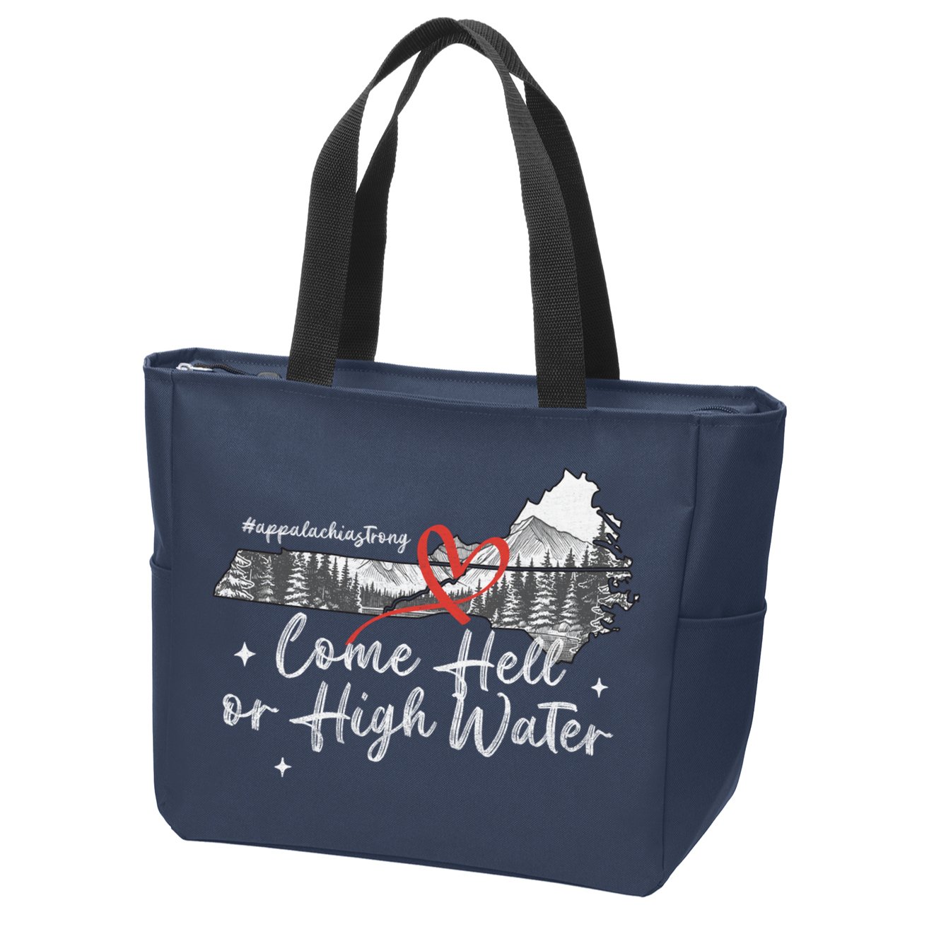 Appalachia Strong Come Hell Or High Water Mountain Zip Tote Bag