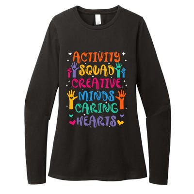 Activity Squad Creative Minds Caring Activities Assistant Womens CVC Long Sleeve Shirt