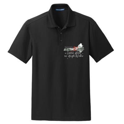 Appalachia Strong Come Hell Or High Water Mountain Dry Zone Grid Polo