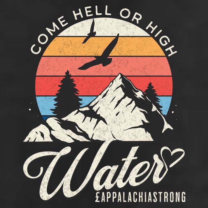 Appalachia Strong Come Hell Or High Water Mountain Adult Drive Performance Visor