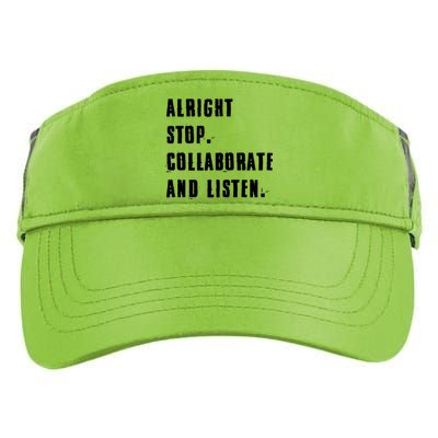 Alright Stop Collaborate And Listen Adult Drive Performance Visor