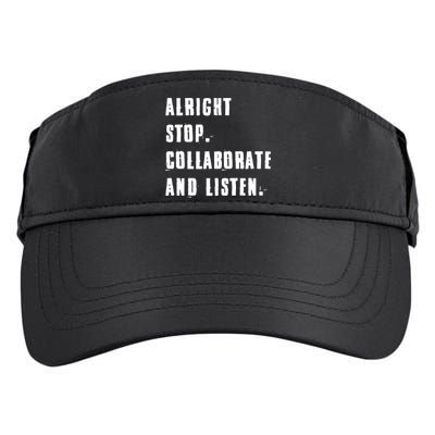 Alright Stop Collaborate And Listen Adult Drive Performance Visor