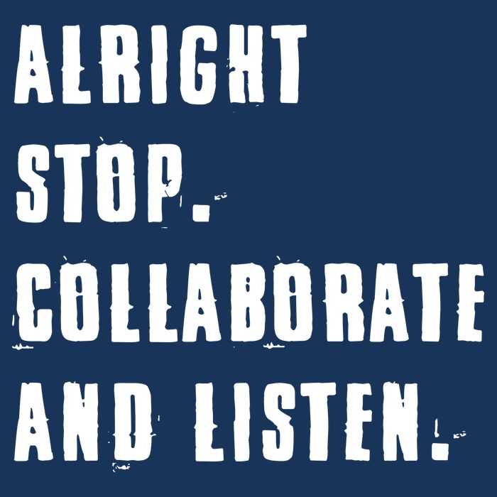 Alright Stop Collaborate And Listen USA-Made Doggie Bandana