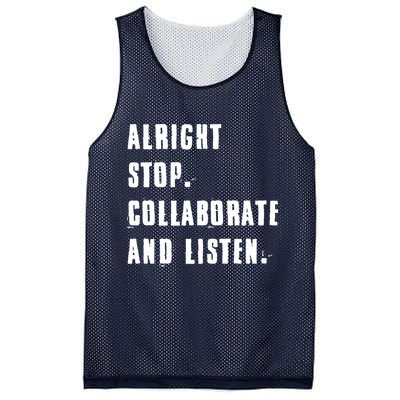 Alright Stop Collaborate And Listen Mesh Reversible Basketball Jersey Tank