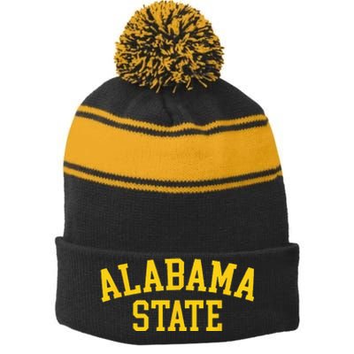 Alabama State Cool AL Alabamian Souvenir Men Women Stripe Pom Pom Beanie