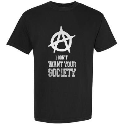 Anarchy Sign Chaos Punks Punk Rock Anarchy Garment-Dyed Heavyweight T-Shirt