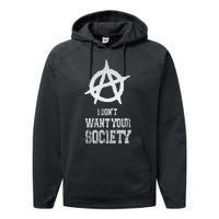 Anarchy Sign Chaos Punks Punk Rock Anarchy Performance Fleece Hoodie