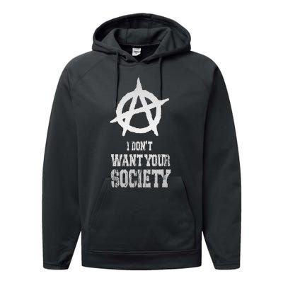 Anarchy Sign Chaos Punks Punk Rock Anarchy Performance Fleece Hoodie